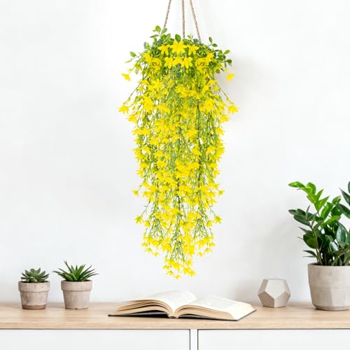 RAINFLOW Thanksgiving Artificial Hanging Flowers - Winter Jasmine Vines