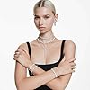 Swarovski Ariana Grande Y Style Crystal and Pearl Necklace in Rhodium Finish - Part of the Ariana Grande x Capsule Collection #5