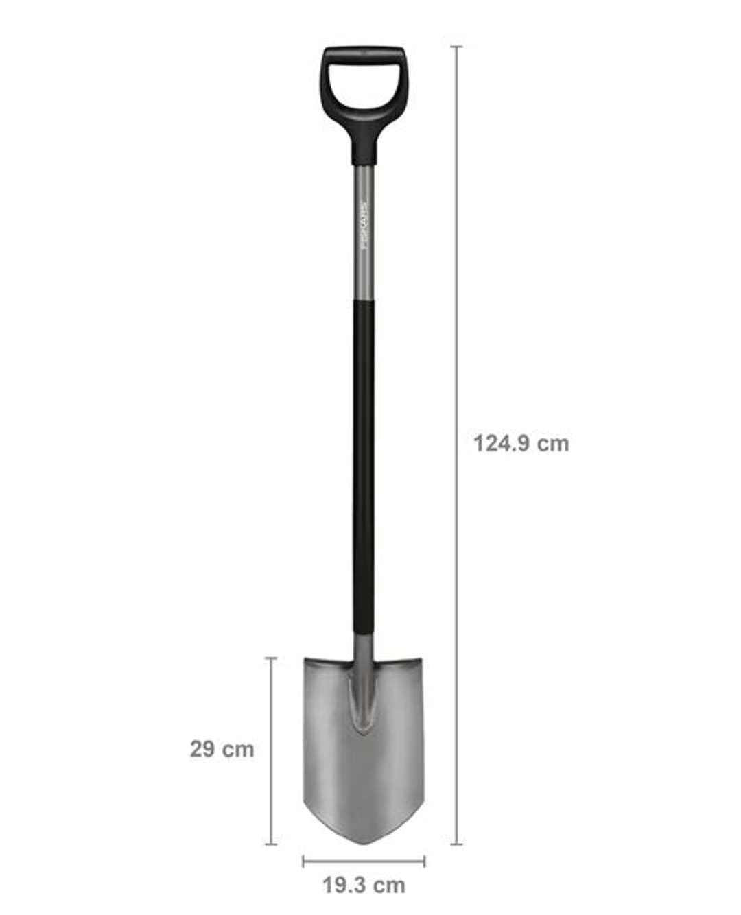 Fiskars Pala de Metal Ergonomic™ con borde puntiagudo