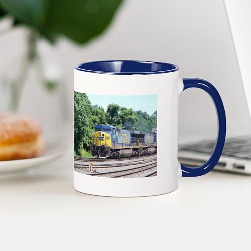 Taza de cerámica de 11 oz CafePress con diseño tren miniatura 4