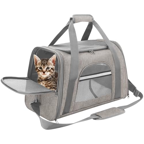 Prodigen Cat Carrier Dog Carriers for Small Dogs Soft Slided Airline Approved Collapsible Pet Travel Carrier, Small (19" W x 12" H x 10.6" D)