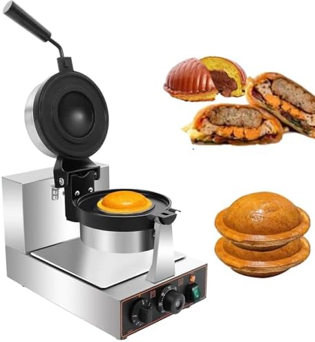 Commercial Electric Panini Maker & Waffle Press Machine, Non-Stick, Stainless Steel, Time & Temp Control - Ideal for Home Kitchens, Breakfast Shops, Schools, Single Head.