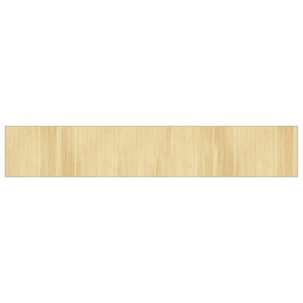 vidaXL Tapis rectangulaire Naturel Clair 70x400 cm Bambou