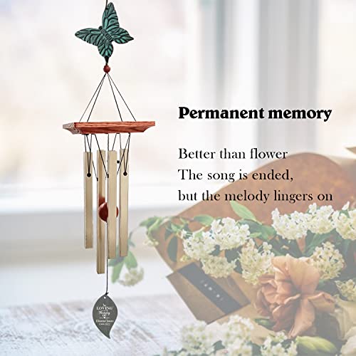 Image of ASTARIN Memorial Custom Wind Chimes for Loss of Loved One, Wind Chimes for Patio Yard Decor, 24'' (condolences-10)
