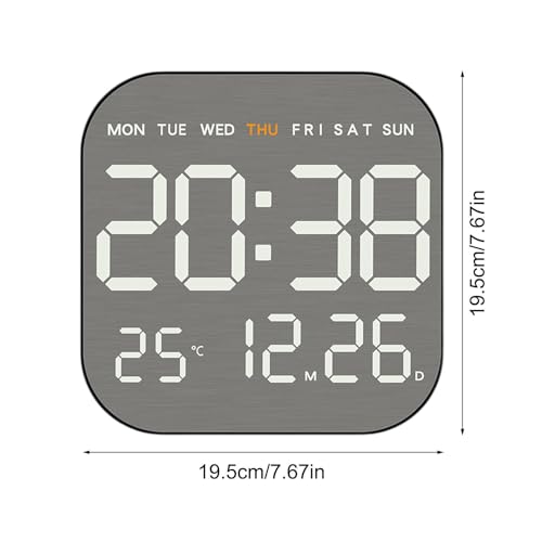 Despertador digital multifunción LED y reloj de mesa para dormitorios y hogar moderno 6