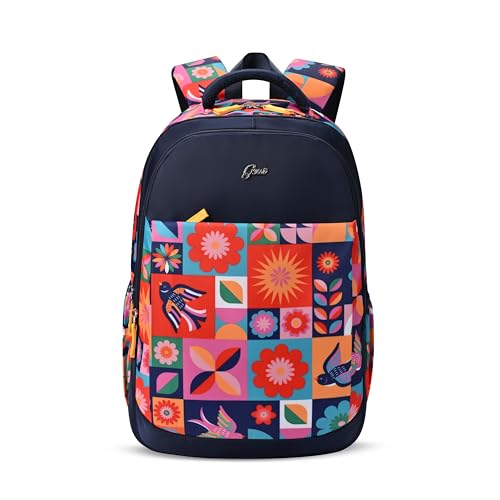 Image of Gear Florentine 19 inch /24L Large Water Resistant School Bag /Casual Backpack /Daypack /Laptop Bag for Boys /Girls (Blue - Pink)