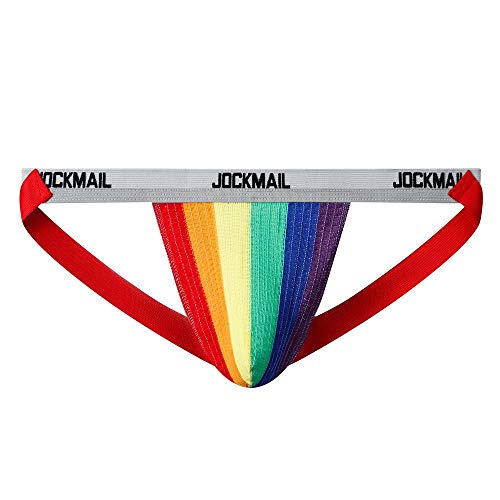 JOCKMAIL Low Waist Men's Jockstrap Athletic Supporter Underwear Gym Workout Strap Brief Men Thong3