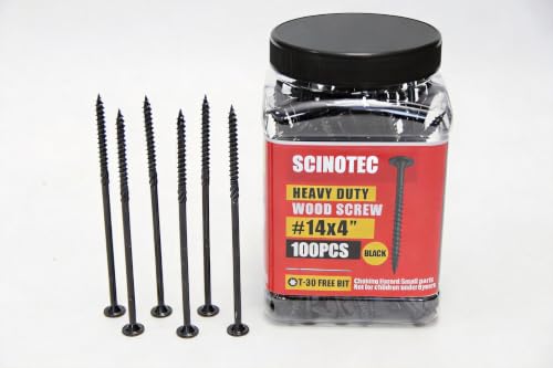 ScinoTec 100�� 14 * 4�C���` ���ϋv �u���b�N �؃l�W T30 �g���N�X�r�b�g�t��
