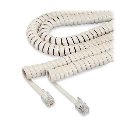 Softalk Handset Coil Cord - for Phone - 12 ft - 1 Pack - 1 x RJ-11 Male Phone - 1 x RJ-11 Male Phone - Ivory