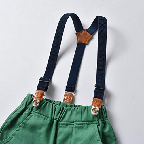 Feidoog Toddler Baby Boy 2Pcs Summer Outfits Suits, Infant Short Sleeve Shirt+Bib Pants Clothes Set,Green,2-3T #TOP4