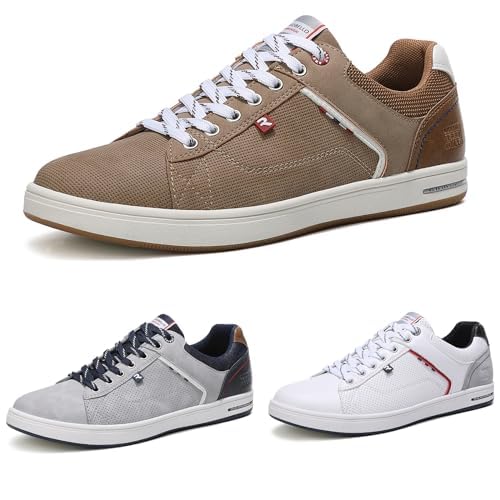 ARRIGO BELLO Zapatillas Hombre Zapatillas de Deporte Casual Running Fitness Baja Senderismo Interior al Aire Libre 41-46, T Marrón, 45 EU