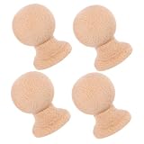 Veemoon 4 Piezas Remates de Madera Tallada para Postes de Escalera Remates Decorativos de Madera sin Terminar para Cercas Vallas y Portones para Bricolaje