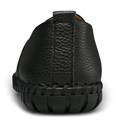 Men's Genuine Leather Loafer Shoes Slip On Soft Breathable Handmade Stitching Fashion Casual Shoes Lightweight Driving Dress Shoe3