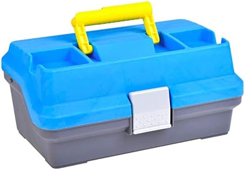 Fishing Tackle Box, Waterproof Fishing Tool Box Organizer Tackle Storage 2 Trays Big Space Accessory Boxes Containers for Casting Fishing Fly Fishing