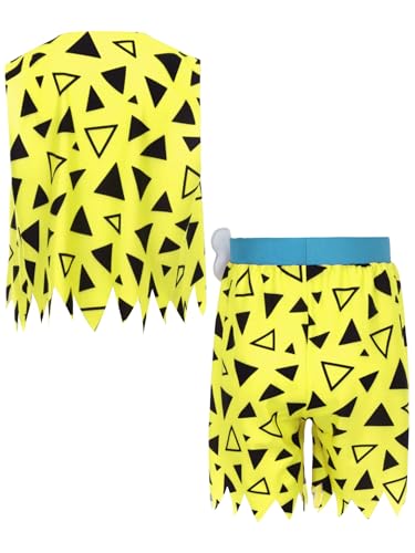 Sxiwei Kids Boys Sleeveless Opening Tank Top Jagged Trim Vest with Shorts Caveman Clothing History Outfits2