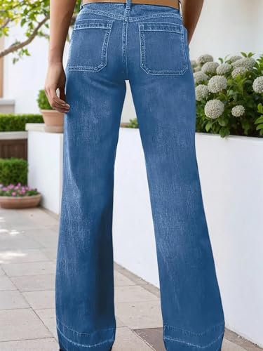Women's Classic Jean Wide Leg Long Jeans Affordable Denim Pants3