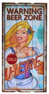Cadre bois bière tableau mural pour habiller un bar