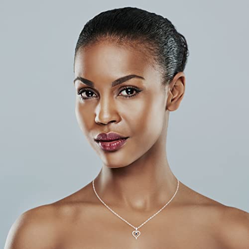 Boston Bay Diamonds 925 Sterling Silver Birthstone Gemstone Heart Pendant with 18" Rope Chain3