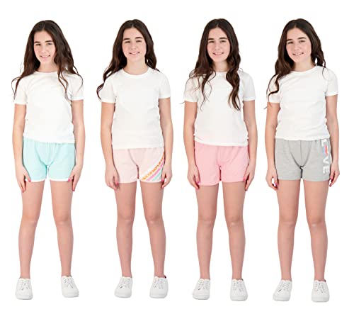 Sweet Butterfly Girls Shorts 4 Pack Athletic Dolphin Short for Kids, Girl Workout Clothes3