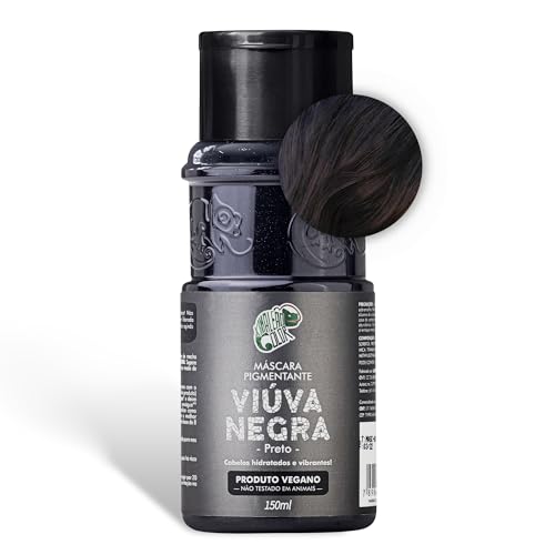 Kamaleão Color – Máscara Pigmentante Semi-Permanente, Viúva Negra - Cores Vibrantes e Hidratação Intensa – Low Poo, Vegano, Cruelty Free – 150ml
