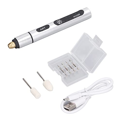 Kuuleyn Mini Grinder Pen Rechargeable Cw Ccw 3 Speeds Electric Rotary Grinding Tool with Built in Battery for Detailed Work in Home and Workshop Environments