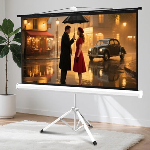 Pantalla Retráctil 72in 4:3 con Trípode y Auto-bloqueo miniatura 7