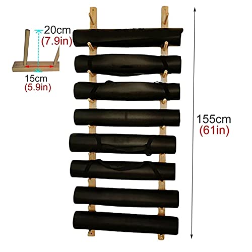 Support mural tapis de yoga pour optimiser le rangement des petits studios