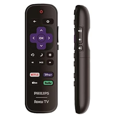 OEM Replacement Remote Control Compatible with All Philips Roku TV Smart TVs?Only Works with Philips Roku TV, Not for Roku Stick and Roku Box? (Netflix/Disney Plus/Apple TV+ / Hulu)