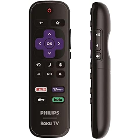 OEM Replacement Remote Control Compatible with All Philips Roku TV Smart TVs【Only Works with Philips Roku TV, Not for Roku Stick and Roku Box】 (Netflix/Disney Plus/Apple TV+ / Hulu) Cover
