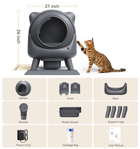 FEELNEEDY Automatic Self-Cleaning Litter Box (Model S20-A) with App & Safety Sensors — view 9