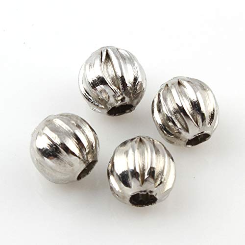 Perlin - 450 Silver Filigree Metal Round Beads, 5 mm, Pack of 450