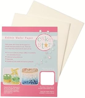 Cake Star White Wafer Paper, 178 x 142mm, 12 Sheets, Rice Paper For Baking and Cake Decorating