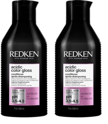 Redken Conditioner für Reinigung und Farbschutz bei gefärbtem Haar, Farbbrillanz für bis zu 32 Haarwäschen, Mit Glanzkomplex & pH-ausgleichende Formel, Acidic Color Gloss Conditioner, 500 ml