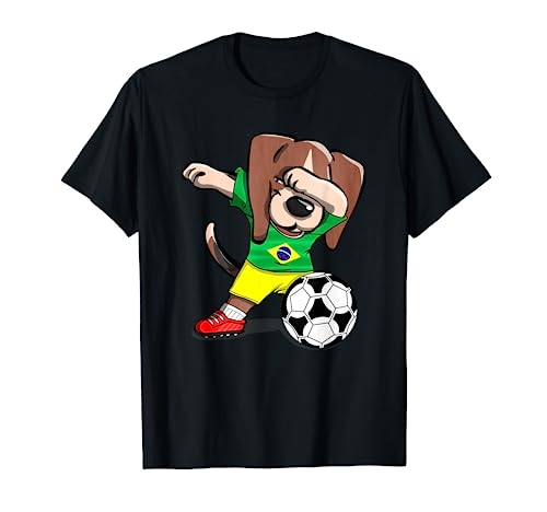 Dabbing Beagle Brasile tifosi di calcio Jersey