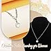 Yinkin 2 Pcs Mustard Seed Necklace Bracelet Jewelry for Women Christian Gifts Pendant Necklaces Stainless Steel Jewelry with Box(Steel Color)