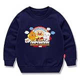 [NCWSDW] 子供服 春秋 スウェット 長袖 クルーネック 男の子 女の子 綿100% キッズ 薄手 カジュアル 小学生 トップス プレゼント ネイビー 120CM