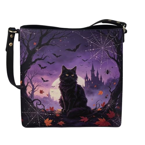 Image of HUGS IDEA Boho Bags for Women Leather Handbag Shoulder Bucket Crossbody Purse