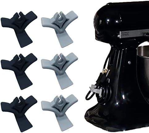 ENEO Cord Organizer Kitchen appliances Stick on, 6 Pack Cord Holder and Cord Wrapper for Small Kitchen Appliance, Mixer, air Fryer, Pressure Cooker, Coffee Maker