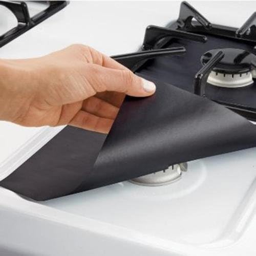 4pcs Kitchen Easy Clean Cooks Gas Rang Hob Liner Stove Top Protectors Tools W