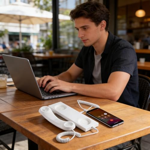Combiné de téléphone rétro Type-C pour soulager la fatigue d'appel