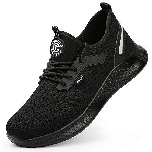 tqgold - Sapatos de segurança para homens e mulheres, S3 com biqueira de aço