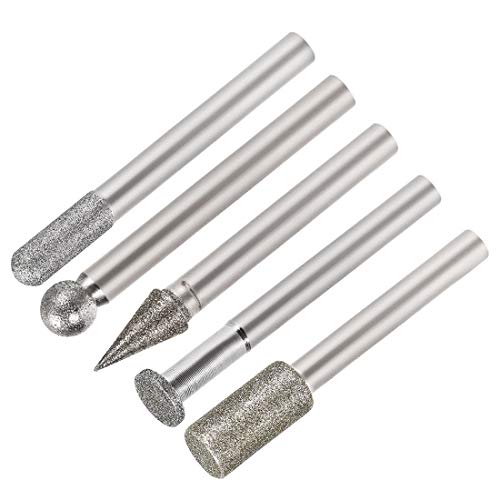 10 Piezas Fresas de Diamante Cilíndricas 8mm 150 Grit miniatura 1
