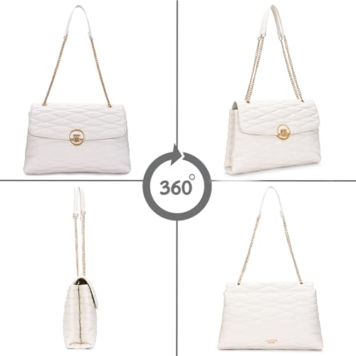 Image of Lavie Luxe Women's Monogram Wella 3-Compartment Satchel Handbag | Satchel Bag for Work | Ladies purse | Stylish Shoulder Bag | Gift For Women