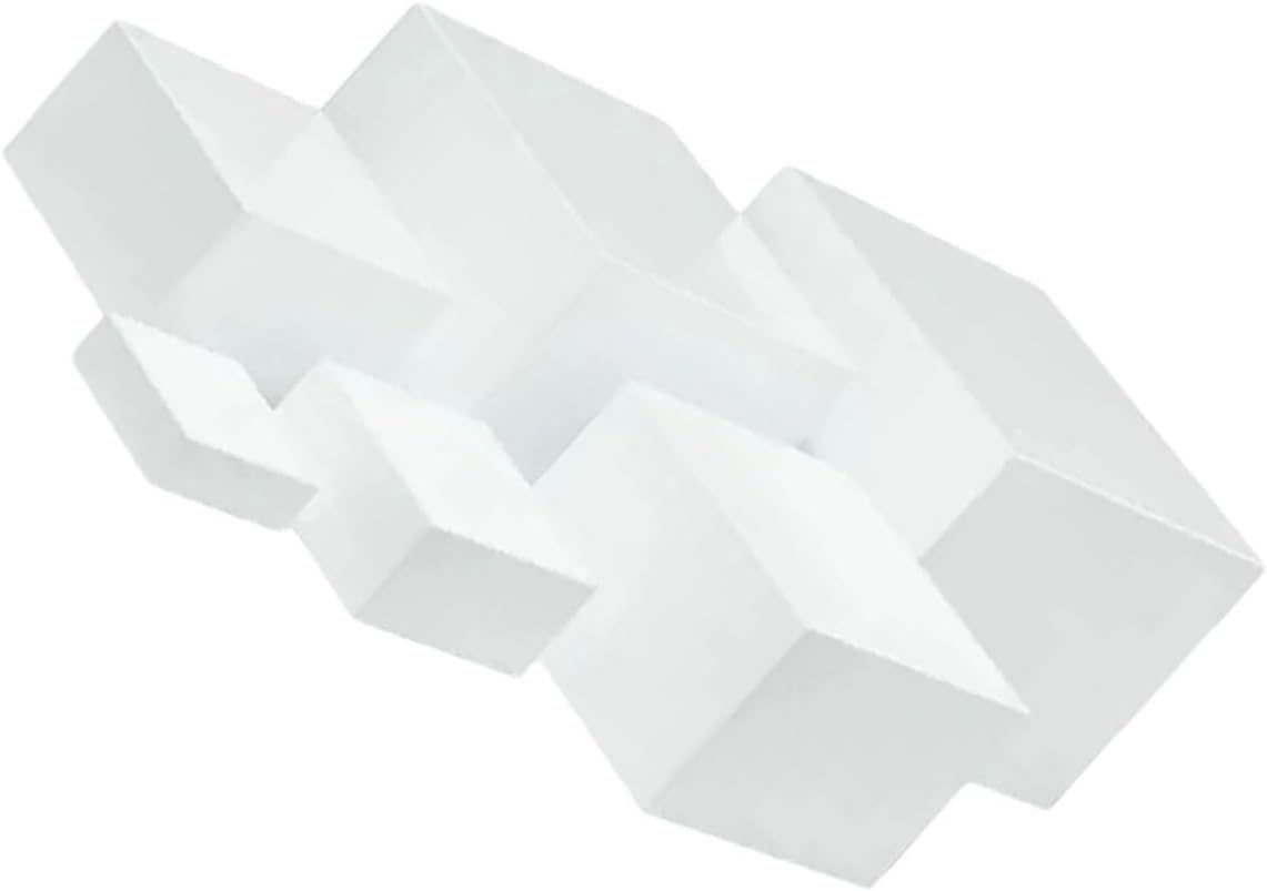 6pcs White Dessert Display Cubes Set with Hollow Bottoms, Plastic Cake Tier Stands for Buffet Table, Cupcake Sweet Display Risers for Parties, Weddings, and Tea Gatherings