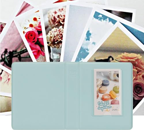 Image of ZENKO 64-Pocket Album + 5 Magnetic Frames fits Fujifilm Instax Fim Roll Mini (12, 11, 9, 8, 40, Evo, Liplay), Mini Link Printer, Polaroid Snap Touch, PIC-300, Z2300 Mint Instant Cameras (Ice Blue)