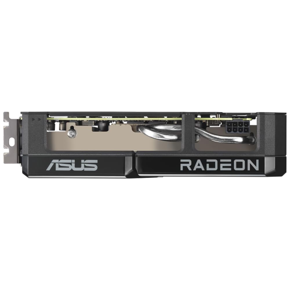 ASUS Dual AMD Radeon RX 9060, karta graficzna 8G GDDR6, 128-bitowy, PCIe 5.0, 1 HDMI 2.1, 2 DisplayPort 2.1, konstrukcja 2,5, wentylatory Axial-Tech, technologia 0db, GPU Tweak III, czarny