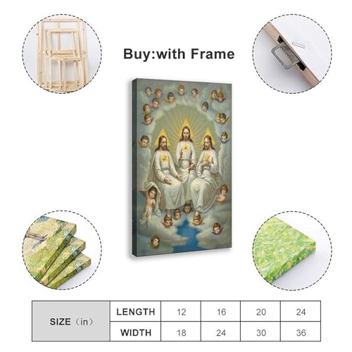 Toile Sainte Trinité Fridolin Leiber cadre suspendu 51x76 cm