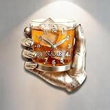 Personalized Beer Wall Clock for Bedroom Living Room Kitchen Custom Acrylic Wine Theme Creative Clock Whiskey Wine Wall Art Sign Plaque Home Decoration Gift for Beer Lover Dad Husband Men Grandpa - Image 2