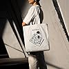 Loxato Tote Bag Femme - Sac Cabas Femme Original - Tote Bag Coton 100% Grand 35 x 42 x 8 cm - Sac Fourre Tout en Toile #1