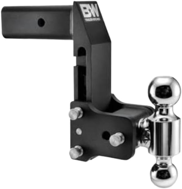 Dual-Ball Hitch Receiver for 2.5-Inch Receiver Tube with 2 and 2-5/16-Inch Balls, 18, 000 lbs GTW Capacity, Black Powder-Coated Finish